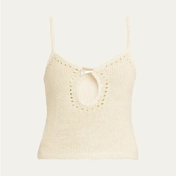 Christopher Esber Tops - Cream Knit Tank Top